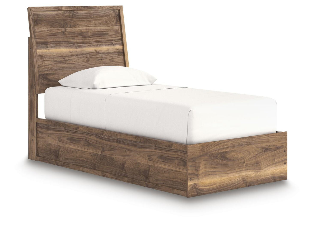 Chirason Twin Panel Platform Bed, Dresser and Mirror