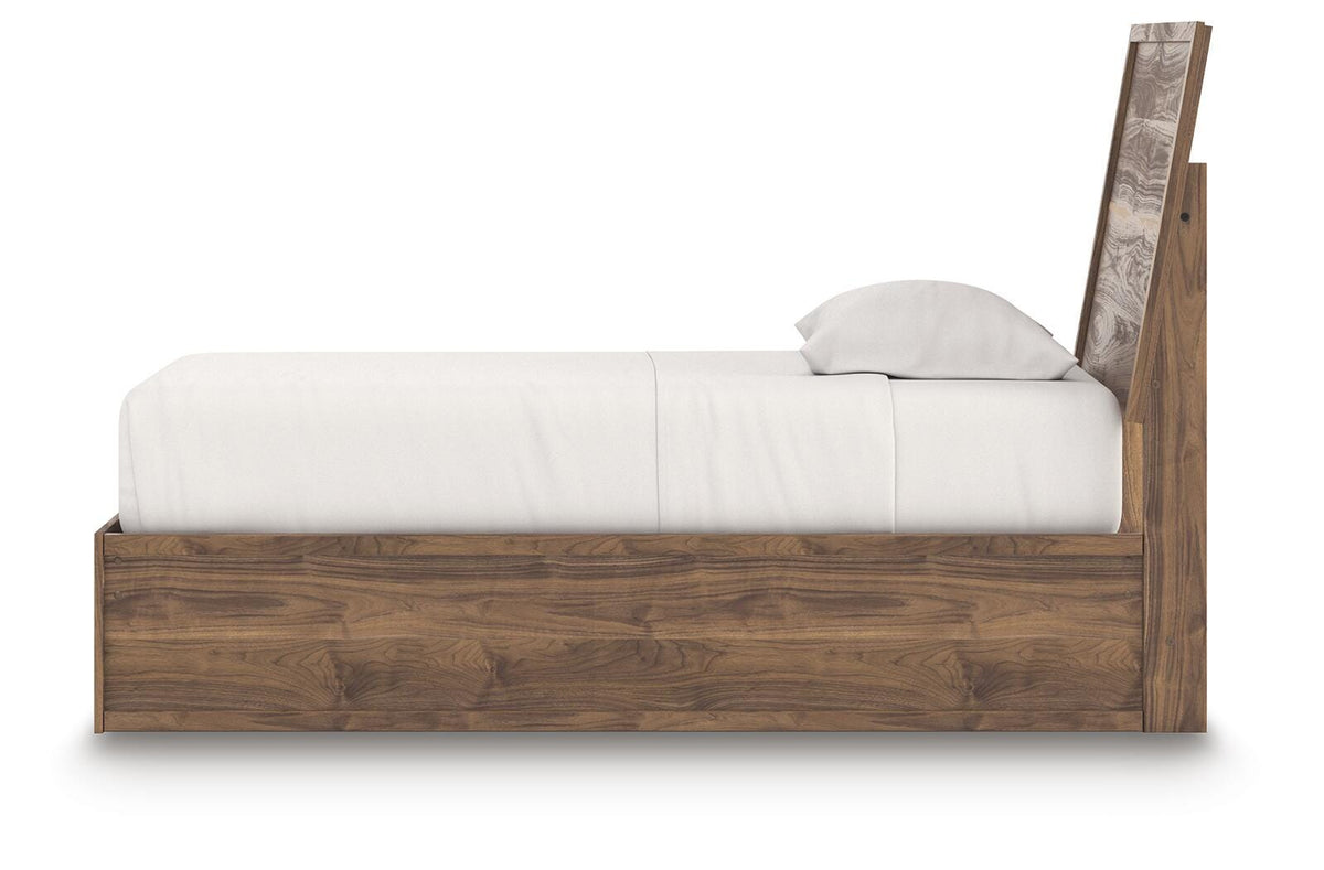 Chirason Twin Panel Platform Bed, Dresser and Mirror