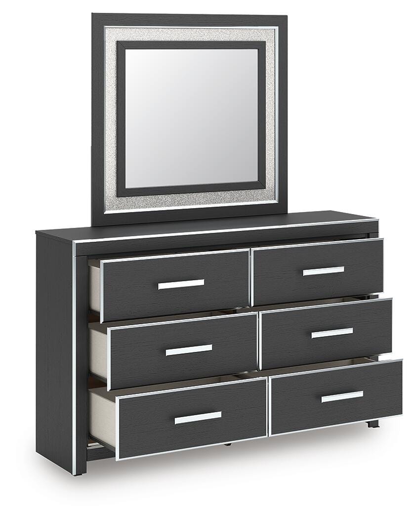 Zuraleus King Upholstered Bed, Dresser, Mirror and 2 Nightstands