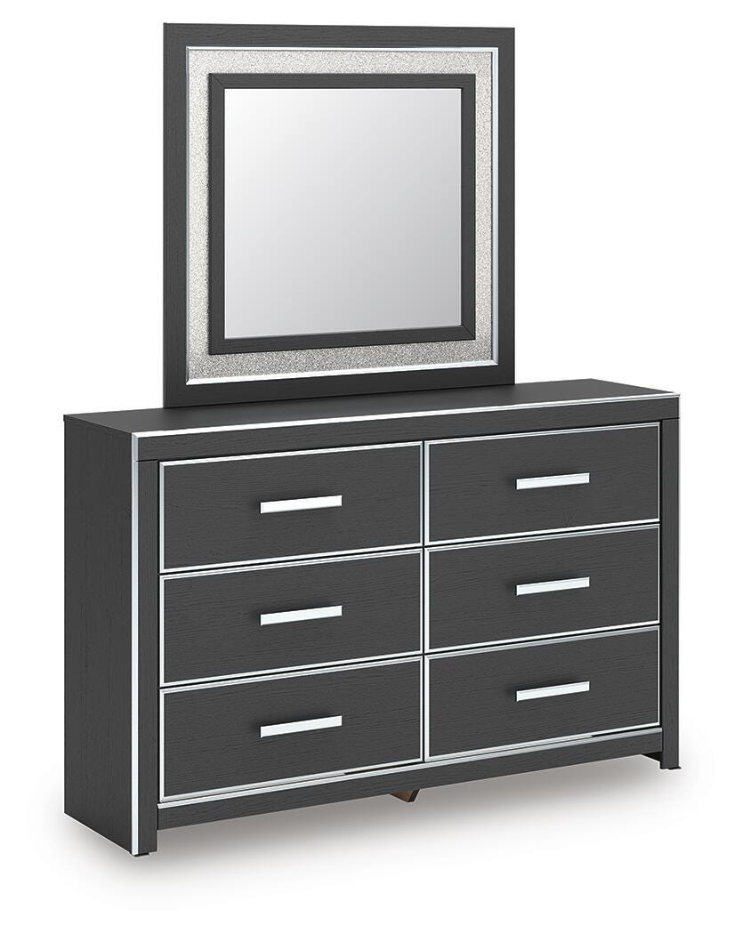 Zuraleus King Upholstered Bed, Dresser, Mirror and 2 Nightstands