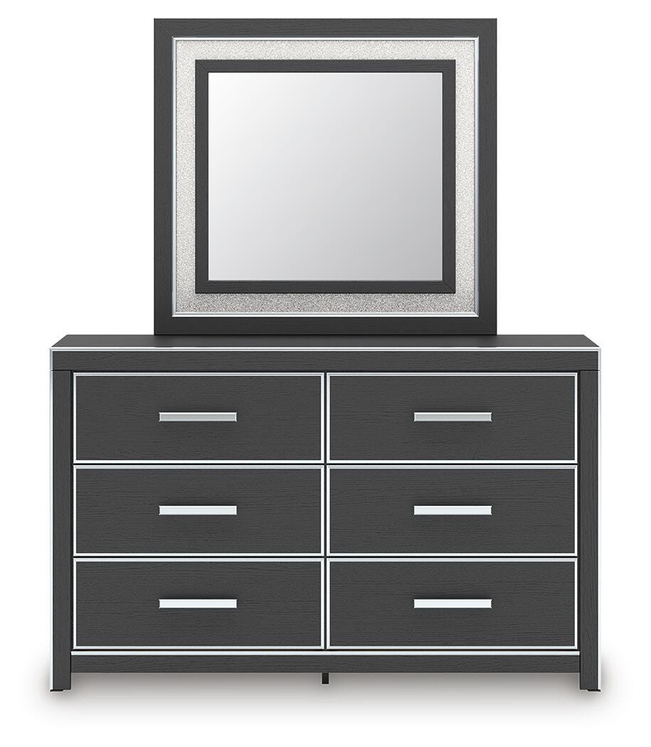 Zuraleus King Upholstered Bed, Dresser, Mirror and 2 Nightstands