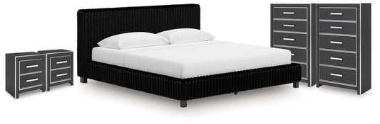 Zuraleus King Upholstered Bed, 2 Chests and 2 Nightstands