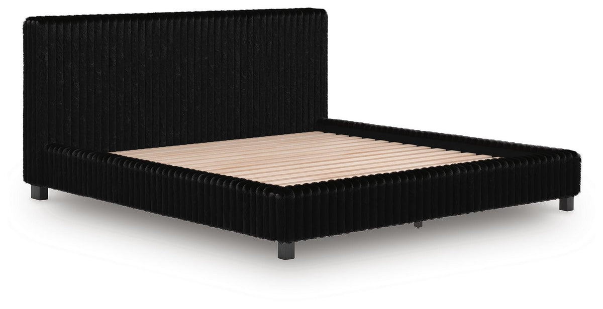 Zuraleus King Upholstered Bed, Dresser and Nightstand
