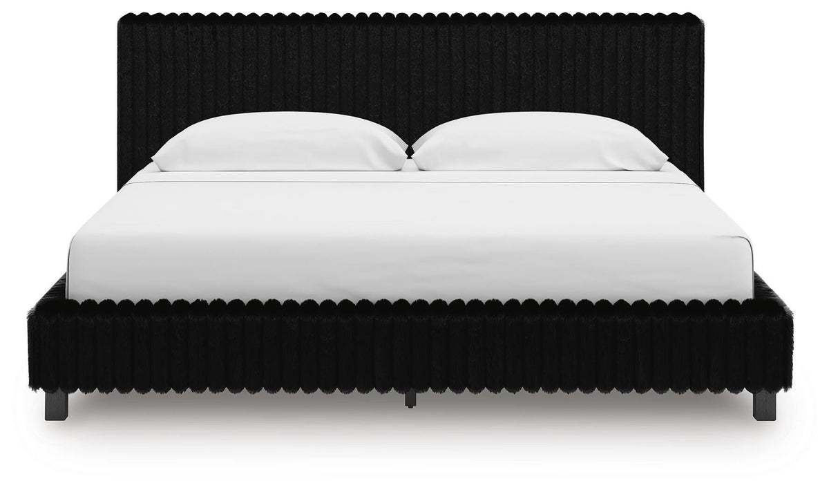Zuraleus King Upholstered Bed, Dresser, Mirror and 2 Nightstands