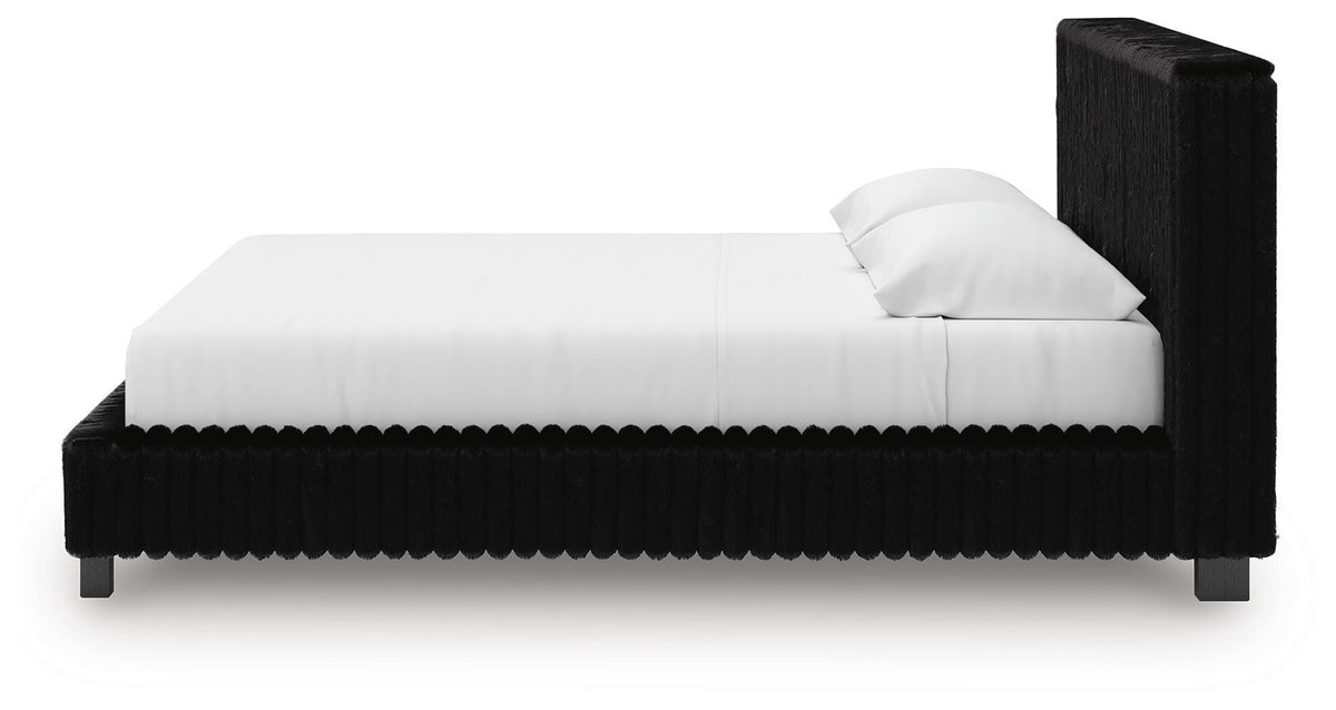 Zuraleus King Upholstered Bed, Dresser, Mirror and 2 Nightstands