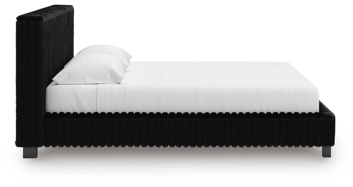 Zuraleus King Upholstered Bed, Dresser, Mirror and 2 Nightstands