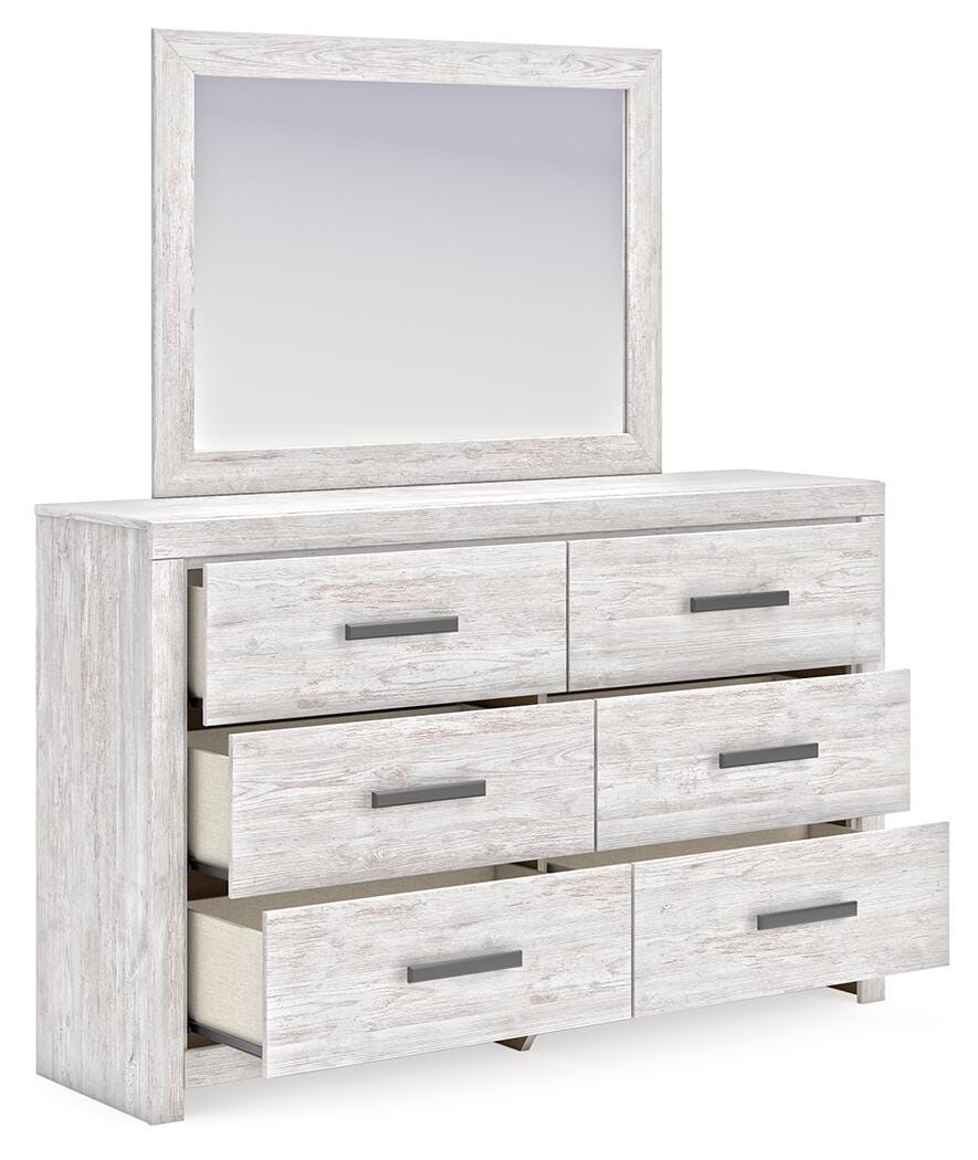 Cayboni King Panel Bed, Dresser, Mirror and Chest