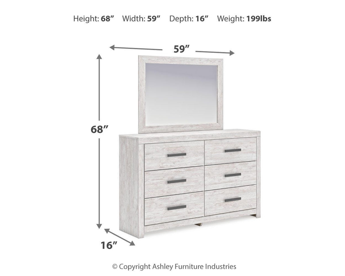Cayboni Full Panel Bed, Dresser, Mirror and Nightstand
