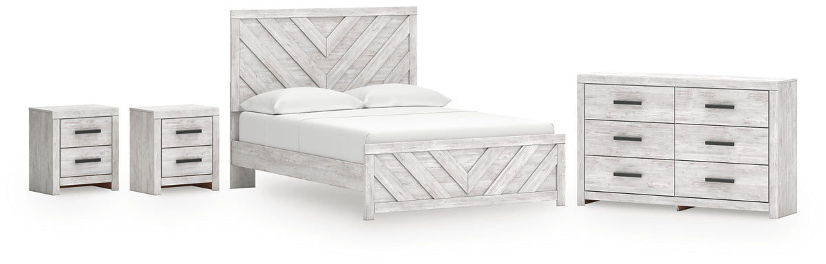 Cayboni Queen Panel Bed, Dresser and 2 Nightstands
