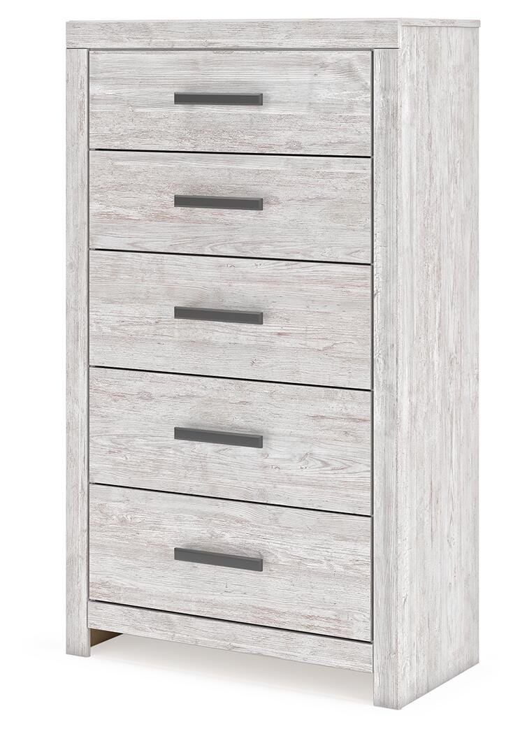 Cayboni Full Panel Bed, Dresser, Mirror, Chest and 2 Nightstands