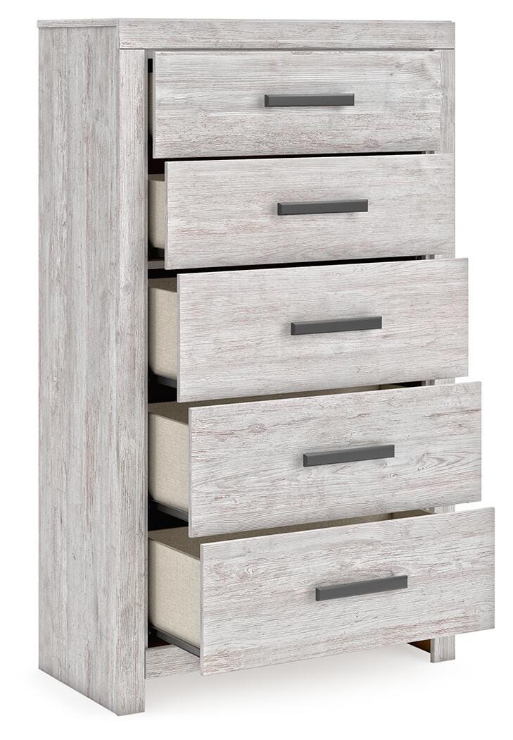 Cayboni King Panel Bed, Dresser, Mirror and Chest