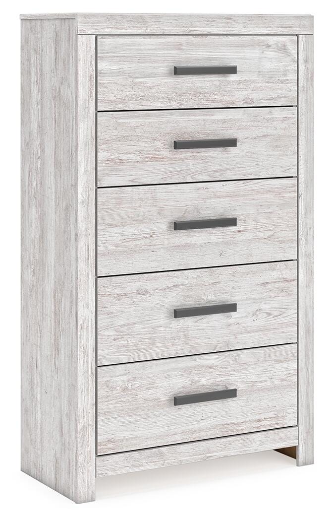 Cayboni King Panel Bed, Dresser, Mirror and Chest