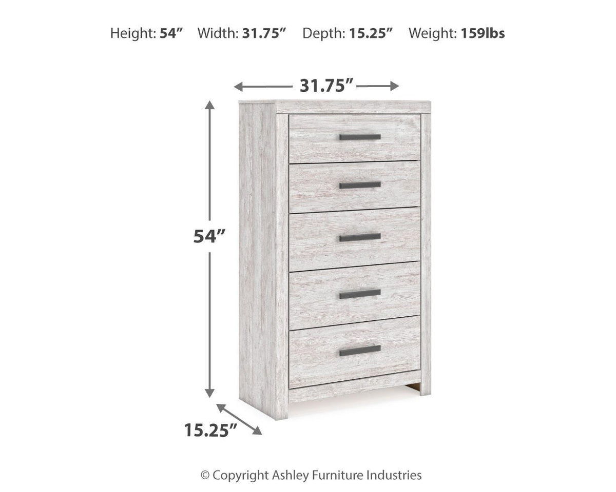 Cayboni Twin Panel Bed, Dresser and Chest