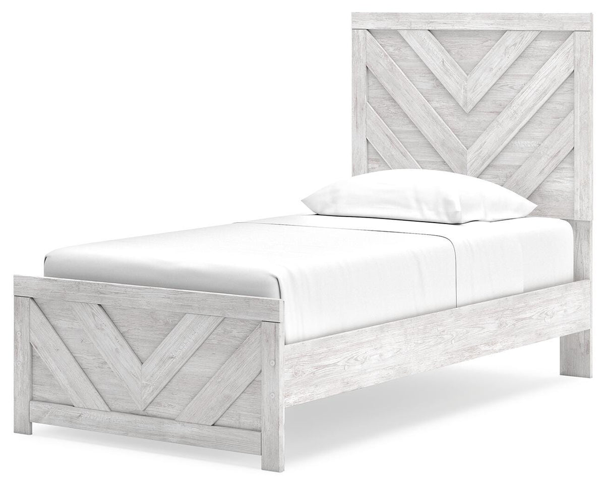 Cayboni Twin Panel Bed, Dresser and Chest