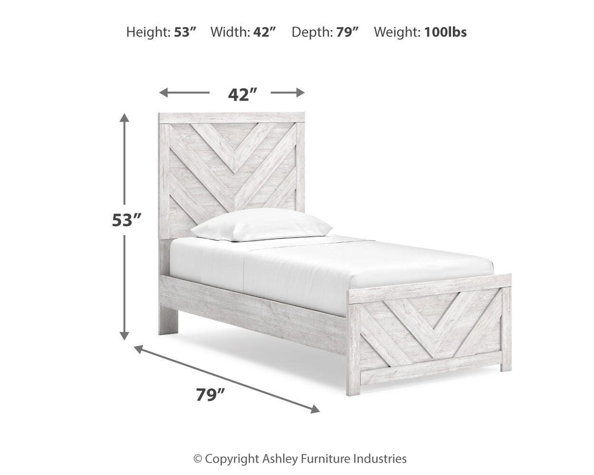 Cayboni Twin Panel Bed, Dresser and Chest