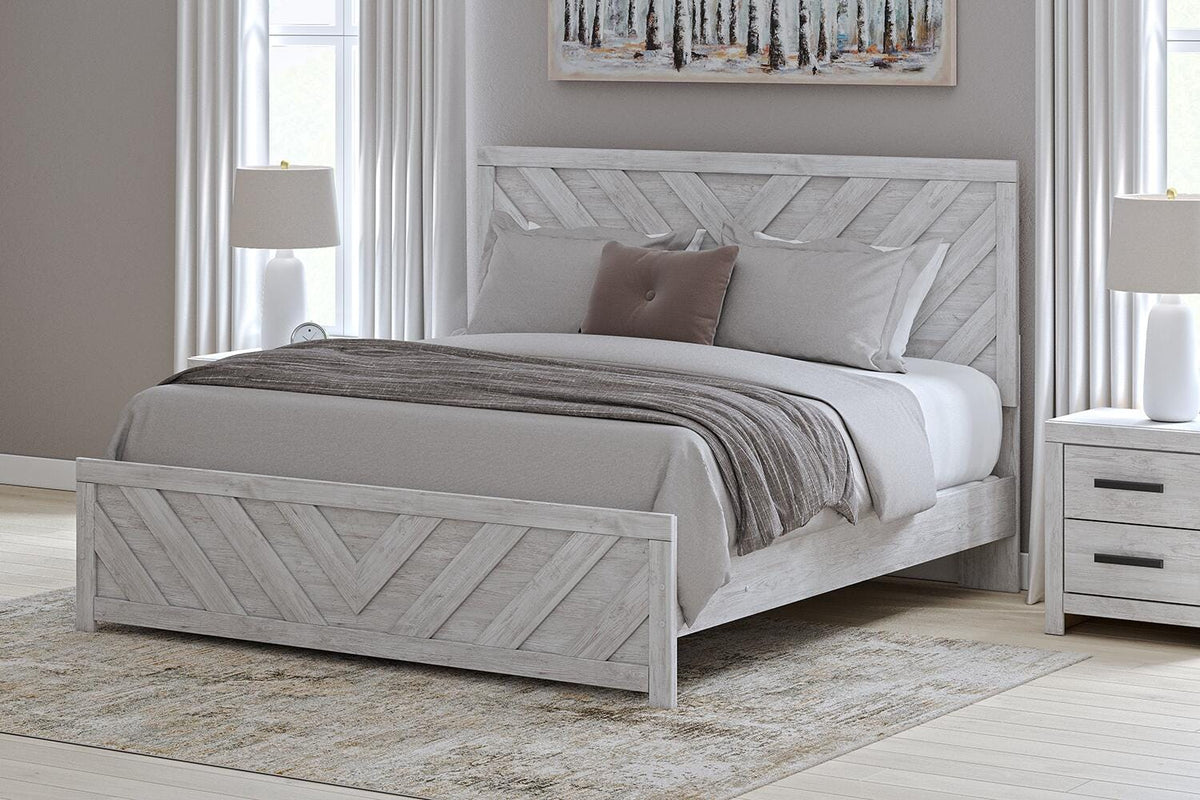 Cayboni King Panel Bed, Dresser, Mirror, Chest and 2 Nightstands