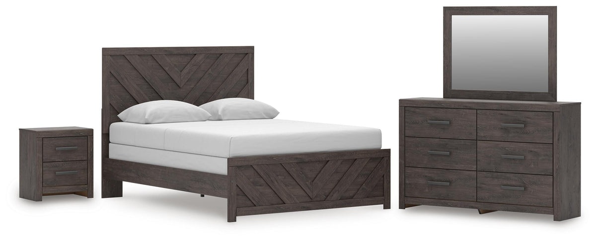 Prendonea Queen Panel Bed, Dresser, Mirror and Nightstand