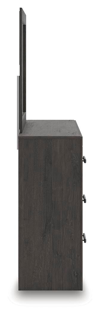 Prendonea King Panel Bed, Dresser, Mirror and Nightstand