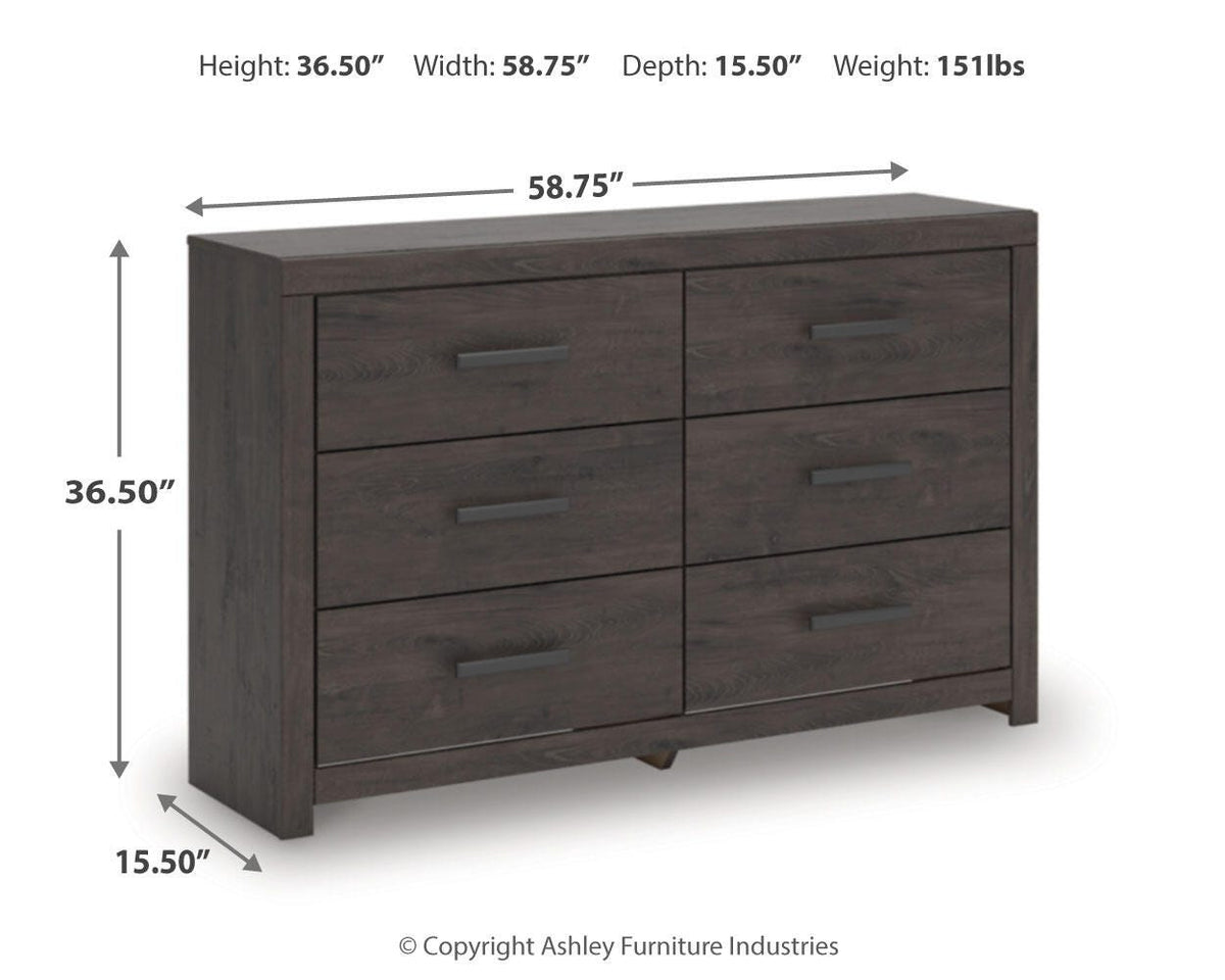 Prendonea King Panel Bed, Dresser and 2 Nightstands