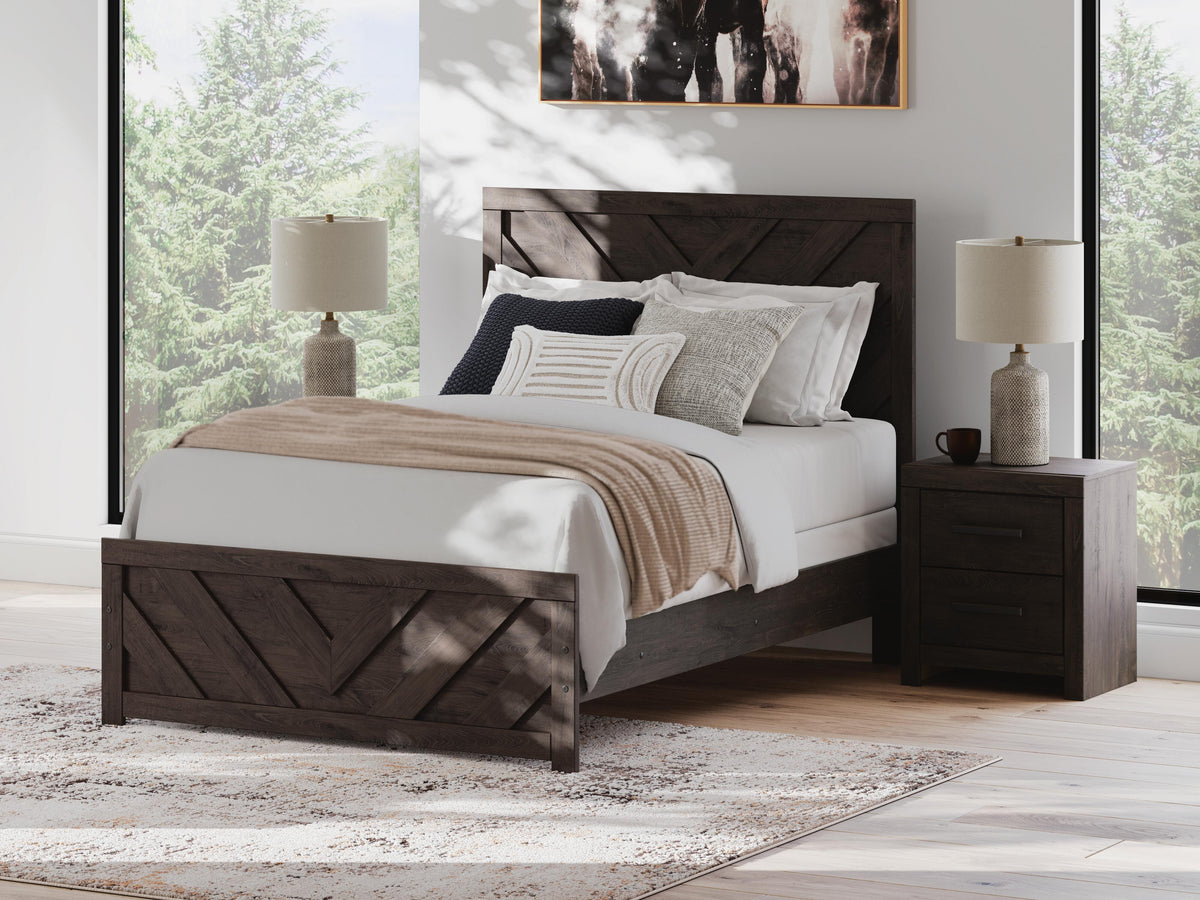 Prendonea Full Panel Bed, Dresser, Mirror, Chest and Nightstand
