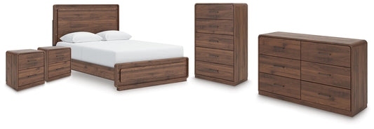 Fortlorn Queen Panel Bed, Dresser, Chest and 2 Nightstands