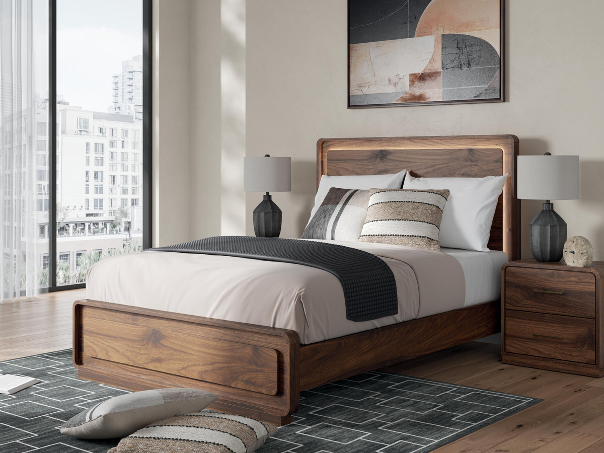 Fortlorn Queen Panel Bed, Dresser, Mirror and Nightstand