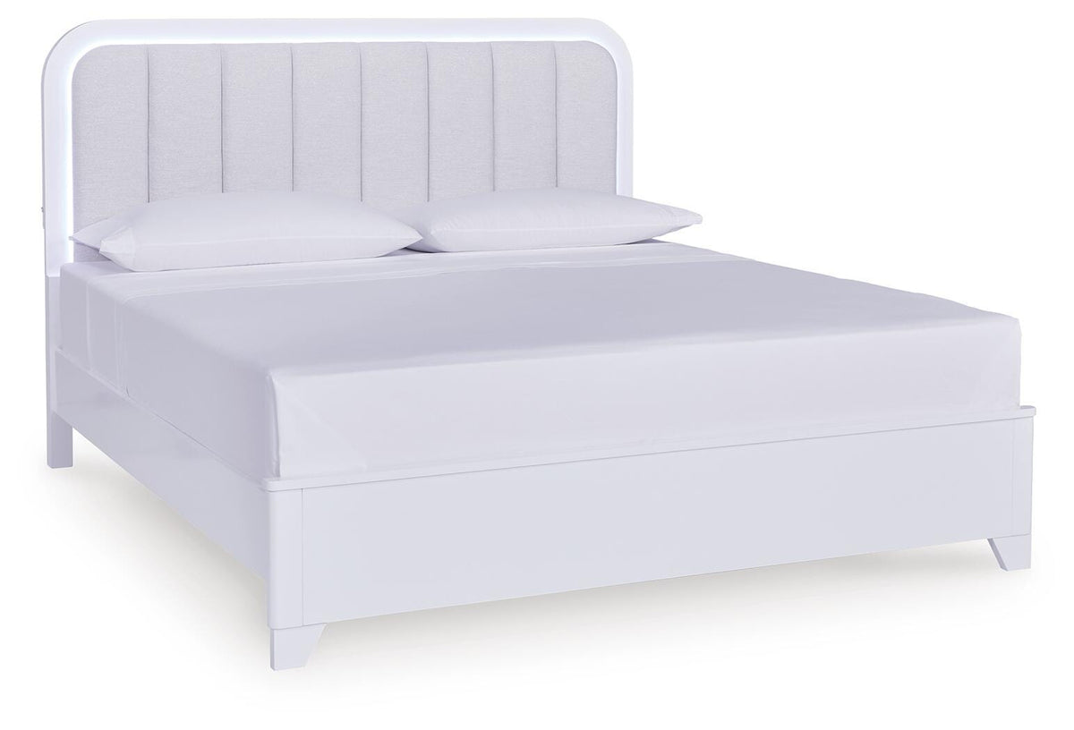 Jarlee King Upholstered Panel Bed