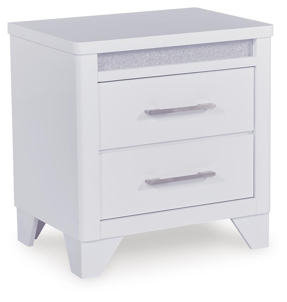 Jarlee Queen Upholstered Panel Bed, Dresser, Mirror, Chest and 2 Nightstands