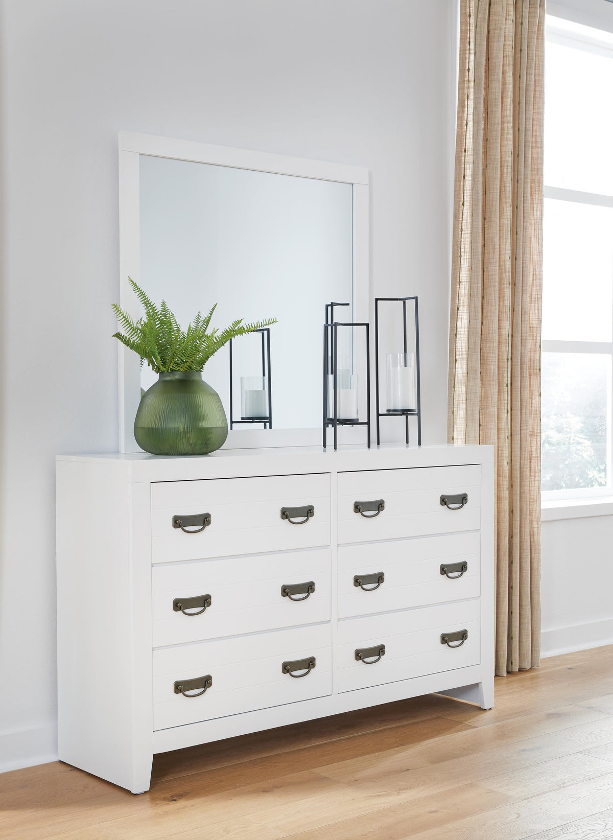 Binterglen California King Panel Bed, Dresser and Mirror