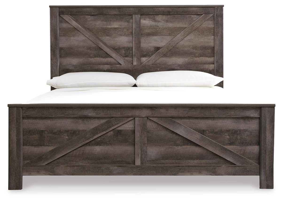 Wynnlow King Crossbuck Panel Bed and Chest