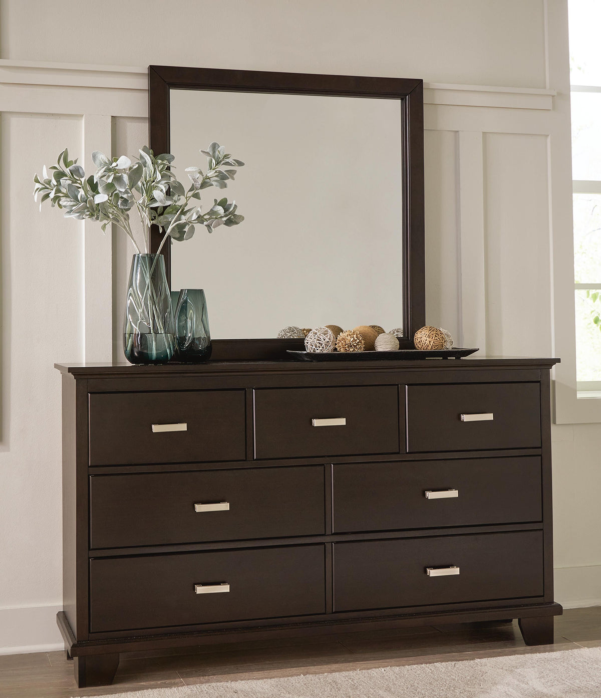 Covetown Queen Panel Bed, Dresser, Mirror, Chest and Nightstand