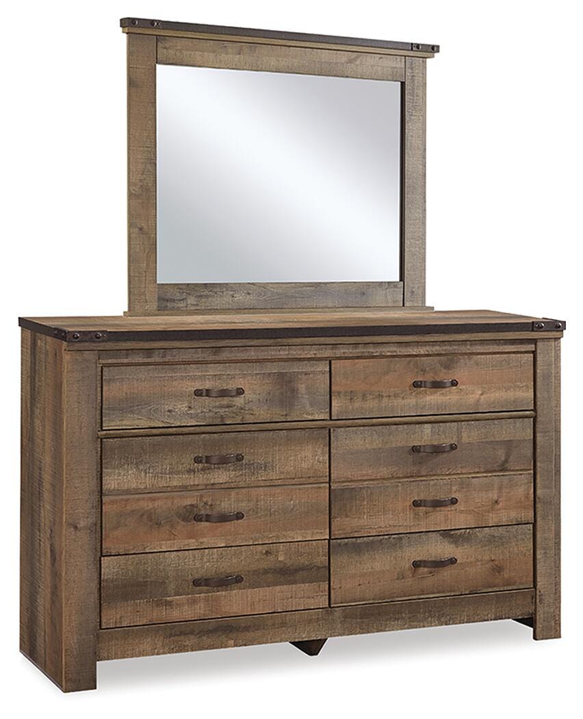 Trinell King Panel Bed. Dresser, Mirror, Chest and 2 Nightstands