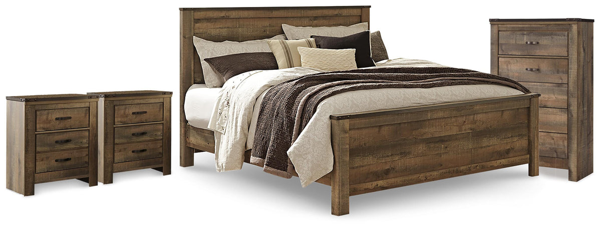Trinell King Panel Bed, Chest and 2 Nightstands