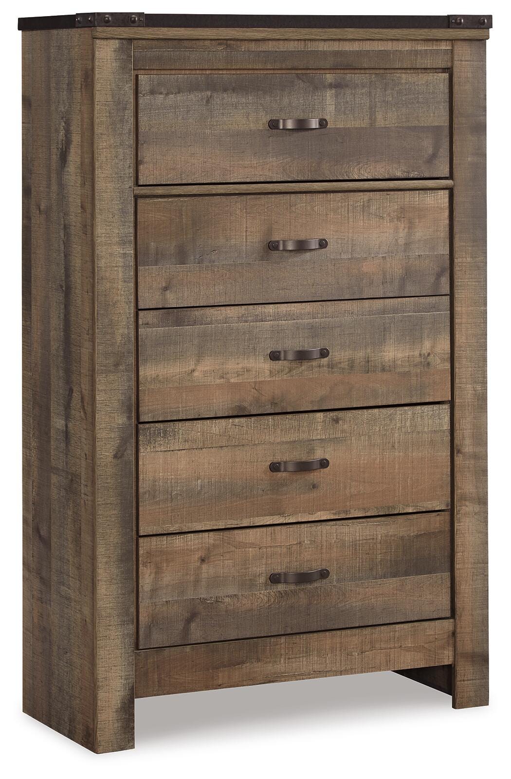 Trinell King Panel Bed. Dresser, Mirror, Chest and 2 Nightstands