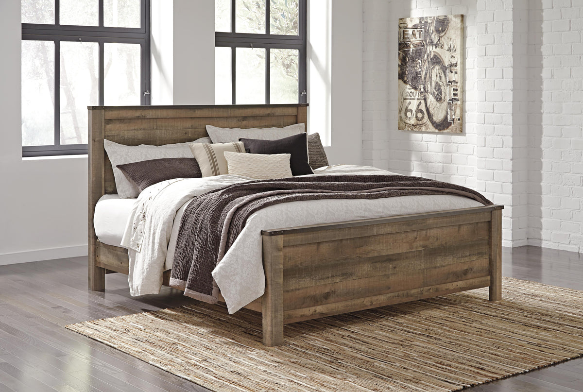 Trinell King Panel Bed, Dresser, Mirror and Nightstand