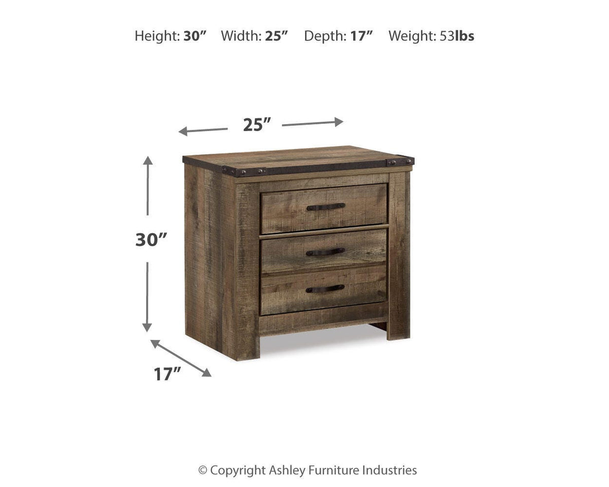 Trinell King Panel Bed and Nightstand