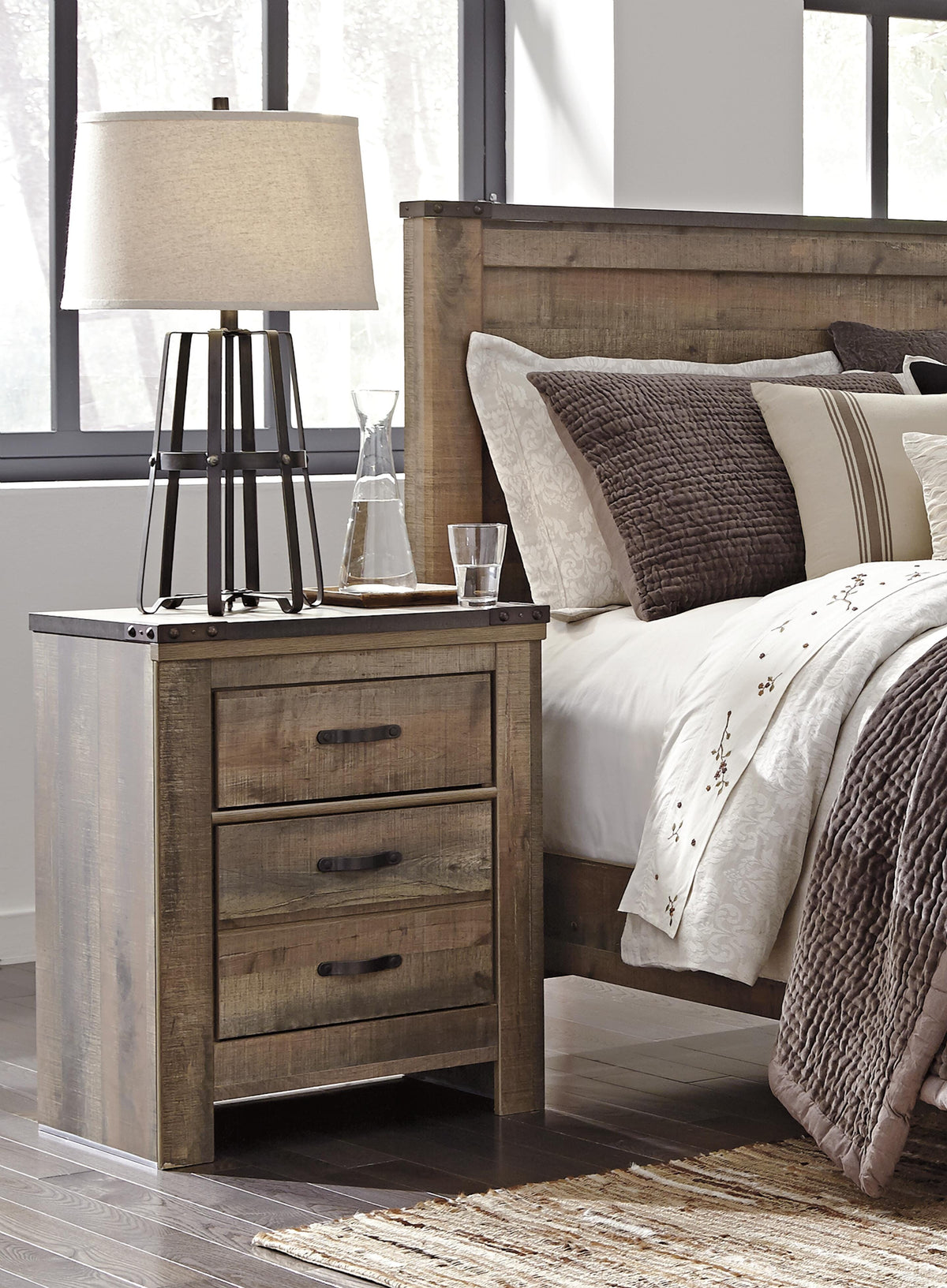 Trinell Twin Bookcase Storage Bed, Dresser and Nightstand