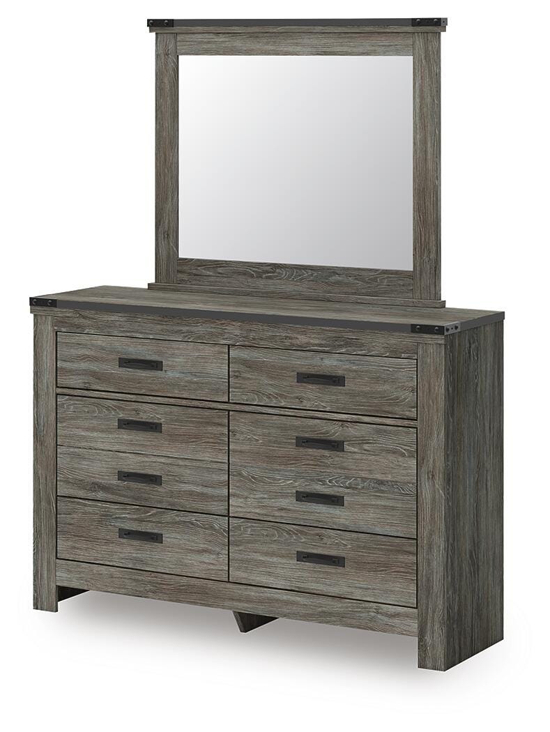 Frandern Queen Bookcase Bed, Dresser and Mirror