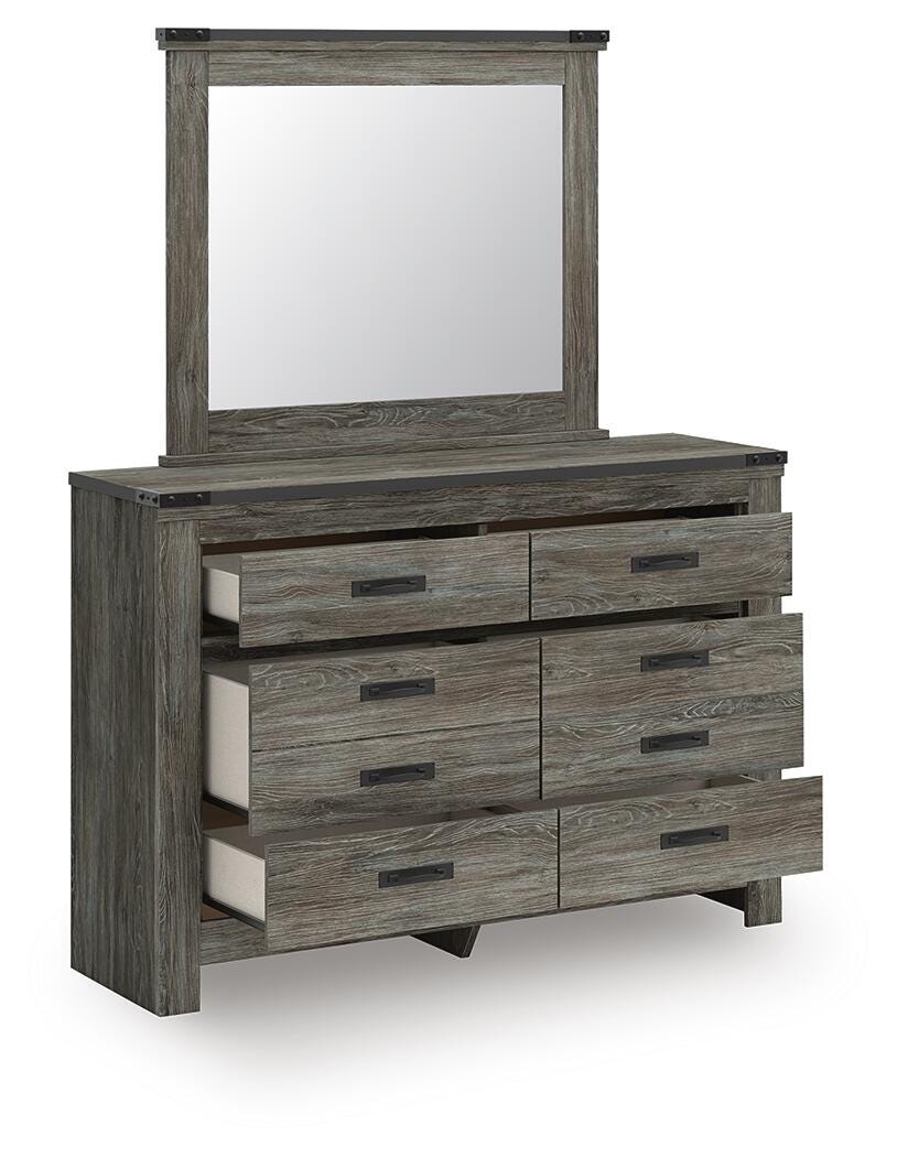 Frandern Twin Bookcase Bed, Dresser and Mirror