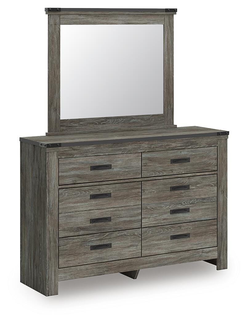 Frandern Twin Bookcase Bed, Dresser and Mirror