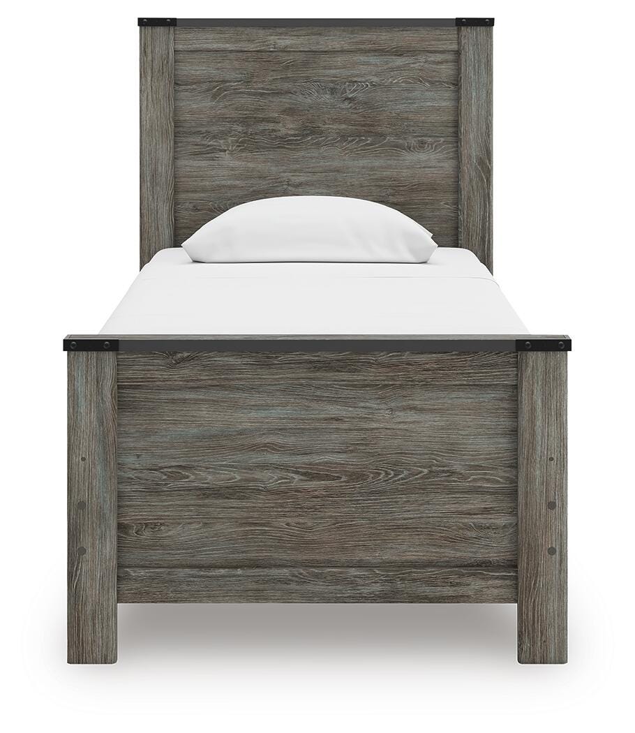 Frandern Twin Panel Bed, Dresser and Mirror