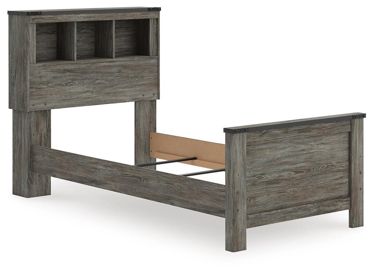 Frandern Twin Bookcase Bed, Dresser and Mirror