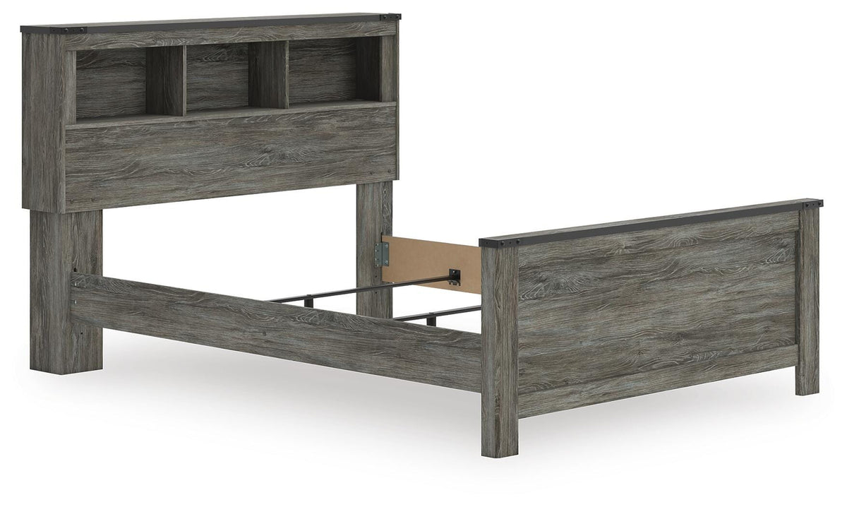 Frandern Queen Bookcase Bed, Dresser and Mirror