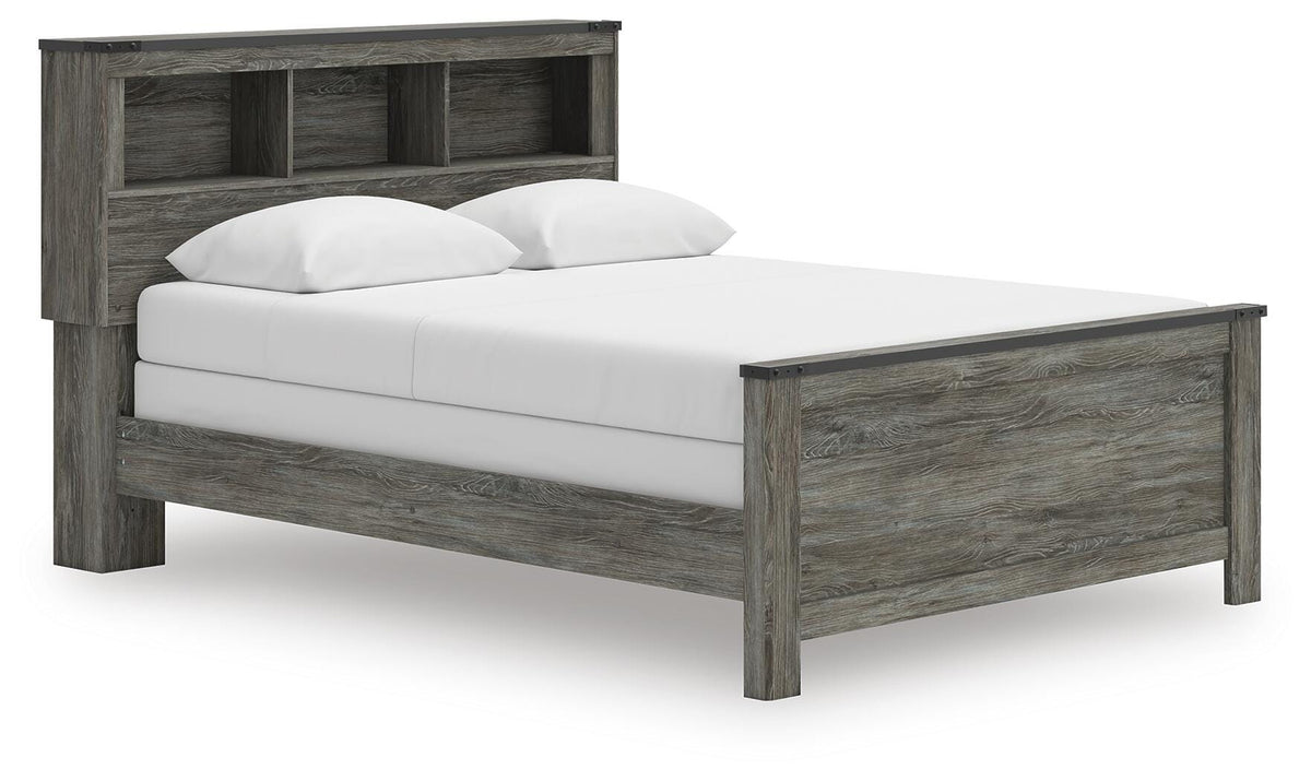 Frandern Queen Bookcase Bed, Dresser and Mirror