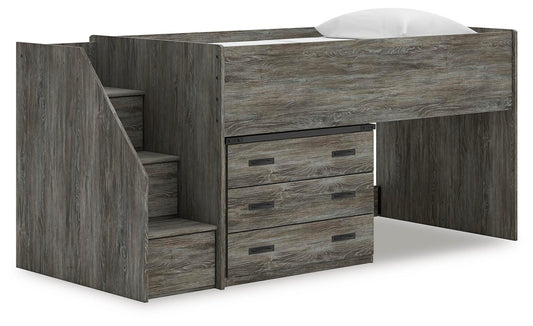 Frandern Twin Loft Bed with Drawer Storage