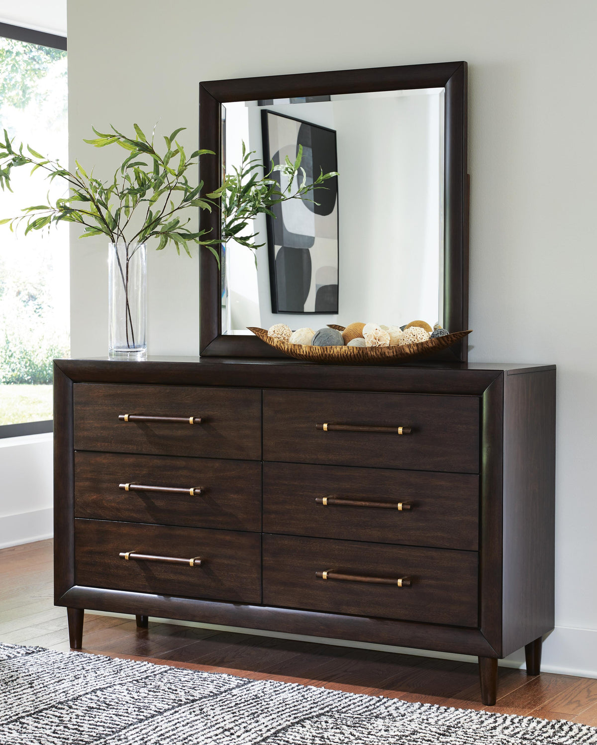Dantenton Queen Panel Bed, Dresser and Mirror