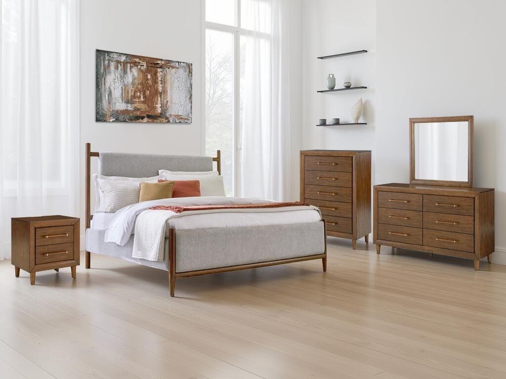 Lyncott Queen Upholstered Panel Bed