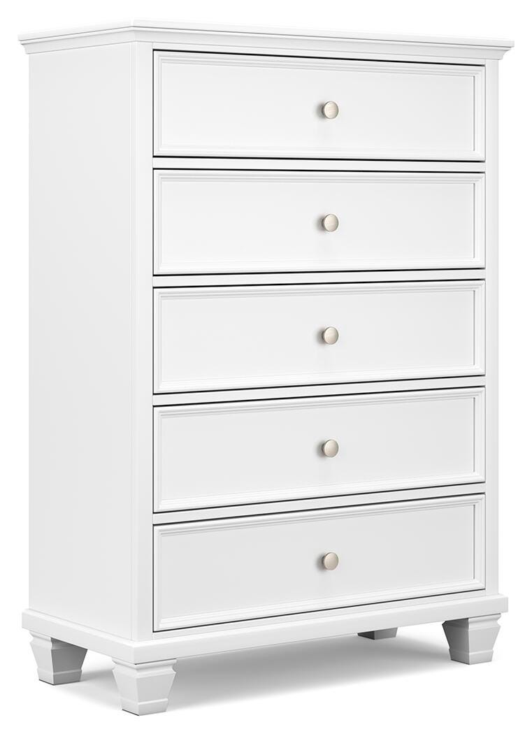 Fortman King Panel Bed, Dresser, Mirror, Chest and Nightstand