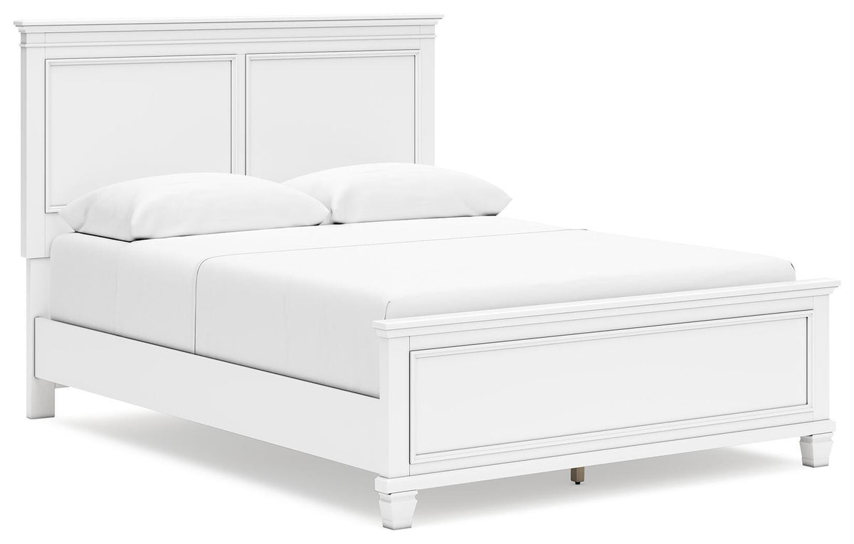 Fortman Queen Panel Bed, Dresser, Mirror and 2 Nightstands