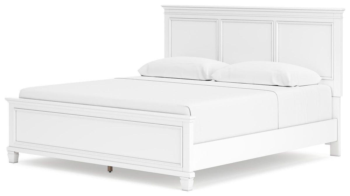 Fortman King Panel Bed, Dresser, Mirror, Chest and Nightstand